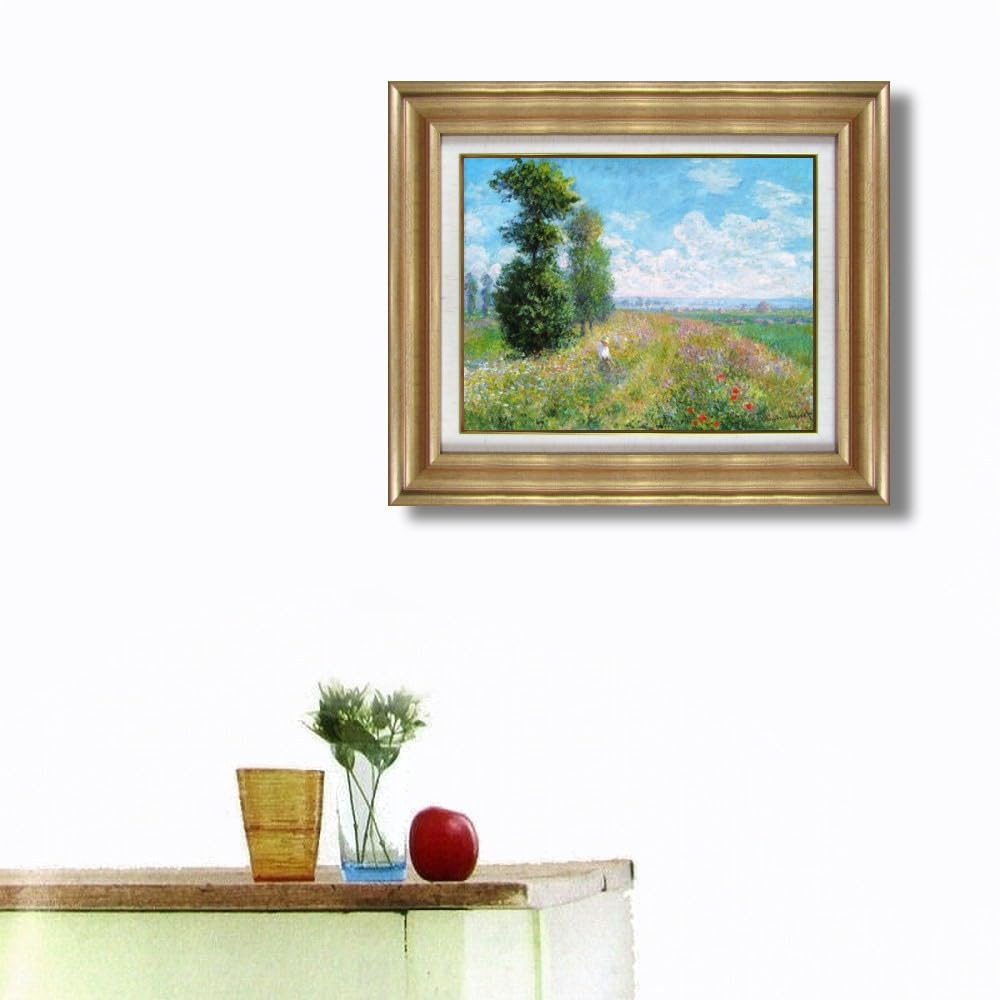 複製絵画 額装品 世界の名画 クロード・モネ 「ポプラ草原の